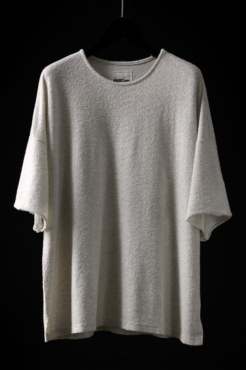 画像をギャラリービューアに読み込む, ISAMU KATAYAMA BACKLASH RANDOM PILE FABRIC S/S LOOSEY TOPS (BEIGE)