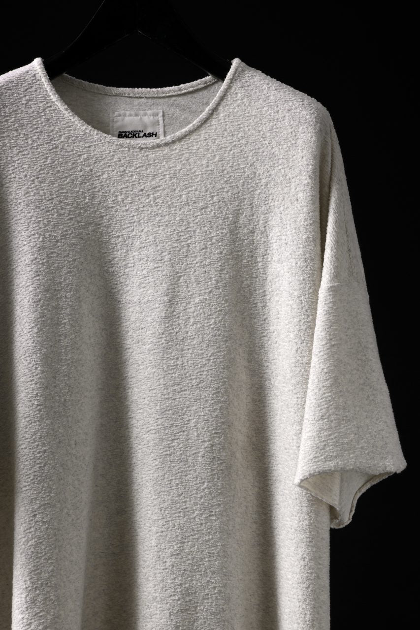 Load image into Gallery viewer, ISAMU KATAYAMA BACKLASH RANDOM PILE FABRIC SHORT SLEEVE CUT & SEWN (BEIGE)