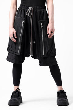 画像をギャラリービューアに読み込む, A.F ARTEFACT RECTANGLE BOX SARROUEL CARGO SHORTS (BLACK)