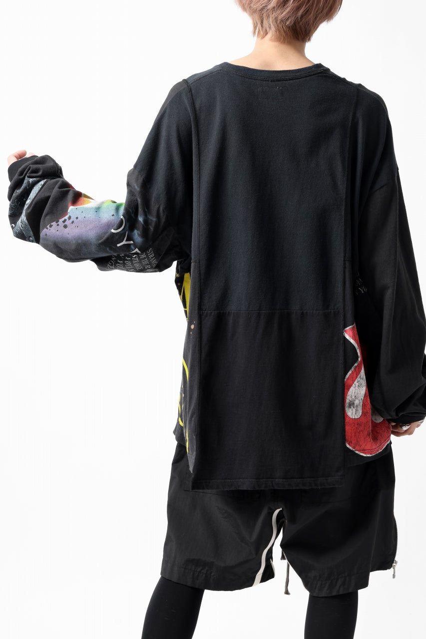 画像をギャラリービューアに読み込む, CHANGES VINTAGE REMAKE MULTI PANEL L-S TEE (BLACK #d)