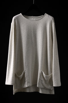 画像をギャラリービューアに読み込む, ISAMU KATAYAMA BACKLASH RANDOM PILE FABRIC L/S RELAXY TOPS (BEIGE)