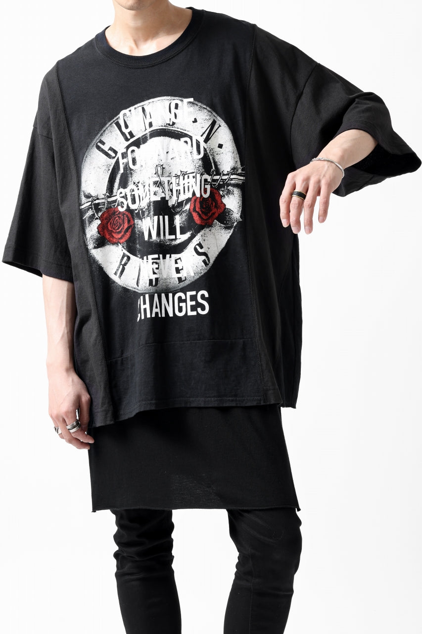 画像をギャラリービューアに読み込む, CHANGES VINTAGE REMAKE MULTI PANEL S-S TEE (BLACK #a)
