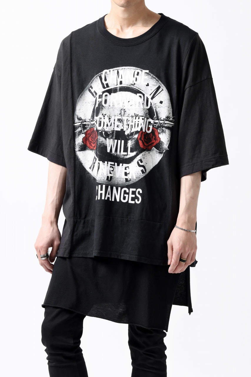 画像をギャラリービューアに読み込む, CHANGES VINTAGE REMAKE MULTI PANEL S-S TEE (BLACK #a)