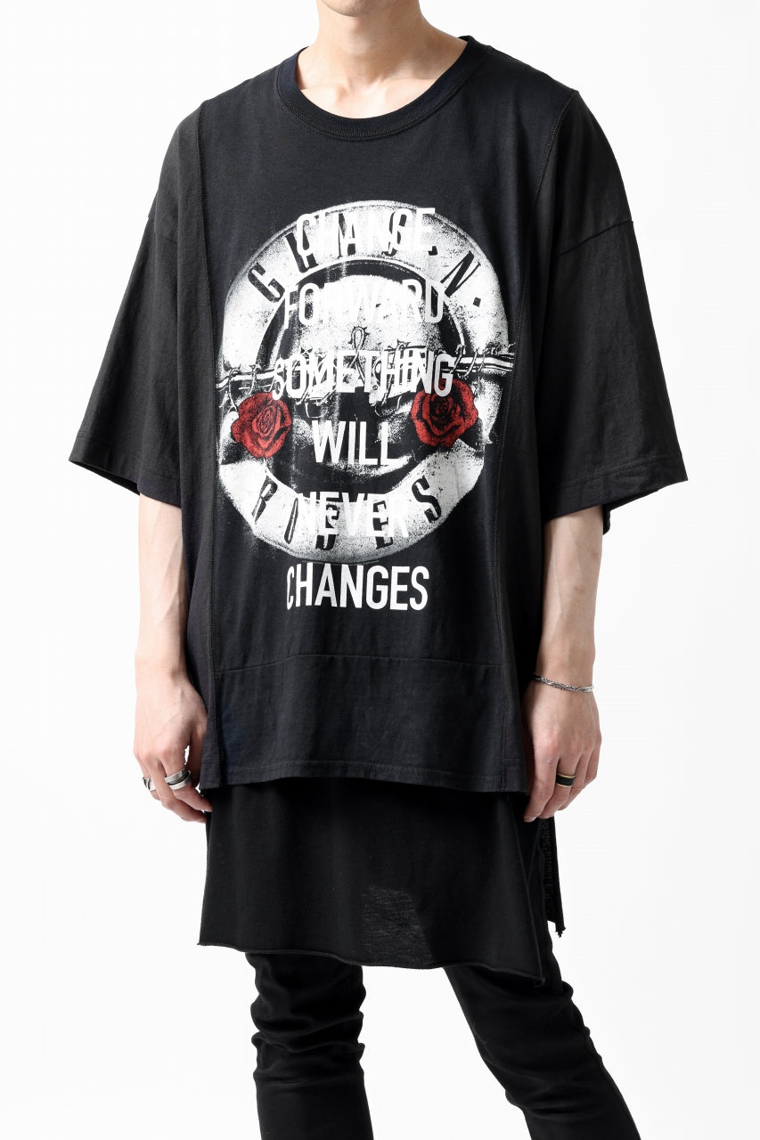 画像をギャラリービューアに読み込む, CHANGES VINTAGE REMAKE MULTI PANEL S-S TEE (BLACK #a)