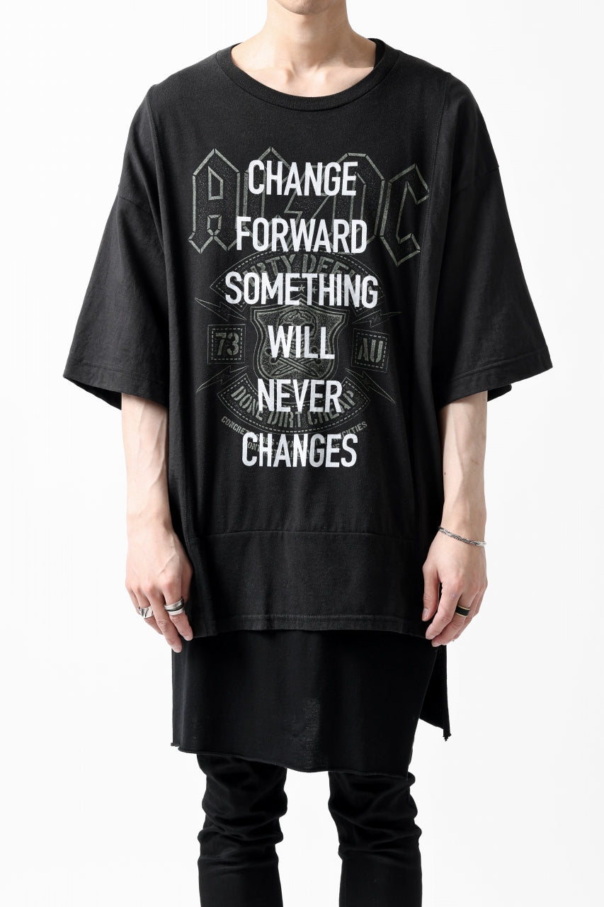 画像をギャラリービューアに読み込む, CHANGES VINTAGE REMAKE MULTI PANEL S-S TEE (BLACK #b)