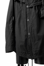 画像をギャラリービューアに読み込む, masnada CROPPED LOOSE POCKET PARKA JACKET / STRETCH COTTON RIPSTOP (SOLID BLACK)