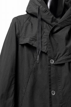 画像をギャラリービューアに読み込む, masnada CROPPED LOOSE POCKET PARKA JACKET / STRETCH COTTON RIPSTOP (SOLID BLACK)