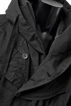 画像をギャラリービューアに読み込む, masnada CROPPED LOOSE POCKET PARKA JACKET / STRETCH COTTON RIPSTOP (SOLID BLACK)