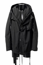 画像をギャラリービューアに読み込む, masnada CROPPED LOOSE POCKET PARKA JACKET / STRETCH COTTON RIPSTOP (SOLID BLACK)