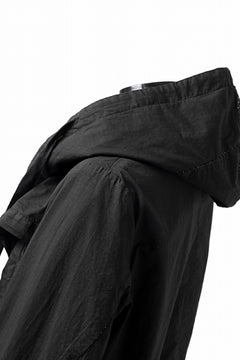画像をギャラリービューアに読み込む, masnada CROPPED LOOSE POCKET PARKA JACKET / STRETCH COTTON RIPSTOP (SOLID BLACK)