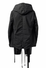 画像をギャラリービューアに読み込む, masnada CROPPED LOOSE POCKET PARKA JACKET / STRETCH COTTON RIPSTOP (SOLID BLACK)