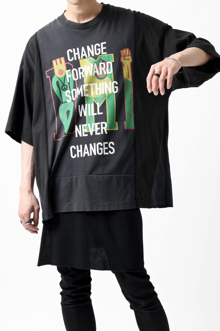 画像をギャラリービューアに読み込む, CHANGES VINTAGE REMAKE MULTI PANEL S/S TEE (BLACK #G)