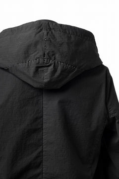 画像をギャラリービューアに読み込む, masnada CROPPED LOOSE POCKET PARKA JACKET / STRETCH COTTON RIPSTOP (SOLID BLACK)