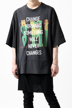 画像をギャラリービューアに読み込む, CHANGES VINTAGE REMAKE MULTI PANEL S/S TEE (BLACK #G)