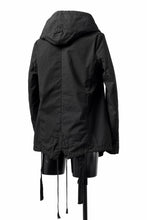 画像をギャラリービューアに読み込む, masnada CROPPED LOOSE POCKET PARKA JACKET / STRETCH COTTON RIPSTOP (SOLID BLACK)