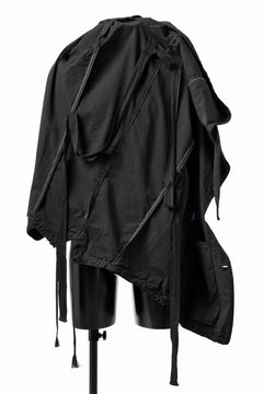 画像をギャラリービューアに読み込む, masnada CROPPED LOOSE POCKET PARKA JACKET / STRETCH COTTON RIPSTOP (SOLID BLACK)