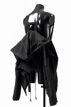 画像をギャラリービューアに読み込む, masnada CROPPED LOOSE POCKET PARKA JACKET / STRETCH COTTON RIPSTOP (SOLID BLACK)