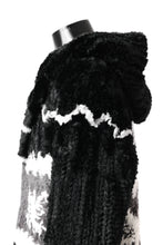 画像をギャラリービューアに読み込む, ISAMU KATAYAMA BACKLASH KNIT HOODIE BLOUSON / RABBIT FUR (BLACK)