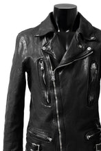 画像をギャラリービューアに読み込む, ISAMU KATAYAMA BACKLASH DOUBLE RIDERS JACKET &quot;LIGHTNING&quot; / GARMENT WASHED JP CALF (BLACK)