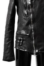 画像をギャラリービューアに読み込む, ISAMU KATAYAMA BACKLASH DOUBLE RIDERS JACKET &quot;LIGHTNING&quot; / GARMENT WASHED JP CALF (BLACK)