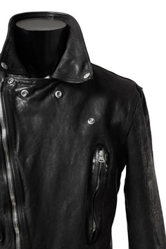 Load image into Gallery viewer, ISAMU KATAYAMA BACKLASH DOUBLE RIDERS JACKET - LIGHTNING / GARMENT WASHED JP CALF (BLACK)