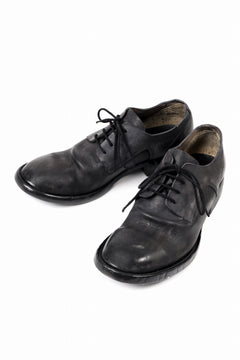 画像をギャラリービューアに読み込む, BORIS BIDJAN SABERI HORSE CULATTA SKIN DERBY SHOES / OBJECT DYED AND HAND-TREATED &quot;SHOE2.1&quot; (BLACK)