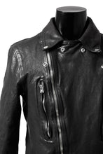 画像をギャラリービューアに読み込む, ISAMU KATAYAMA BACKLASH DOUBLE RIDERS JACKET &quot;LIGHTNING&quot; / GARMENT WASHED JP CALF (BLACK)