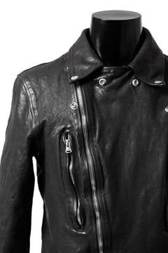 画像をギャラリービューアに読み込む, ISAMU KATAYAMA BACKLASH DOUBLE RIDERS JACKET - LIGHTNING / GARMENT WASHED JP CALF (BLACK)