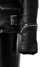 Load image into Gallery viewer, ISAMU KATAYAMA BACKLASH DOUBLE RIDERS JACKET - LIGHTNING / GARMENT WASHED JP CALF (BLACK)