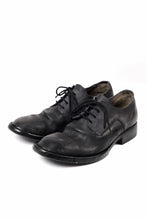 画像をギャラリービューアに読み込む, BORIS BIDJAN SABERI HORSE CULATTA SKIN DERBY SHOES / OBJECT DYED AND HAND-TREATED &quot;SHOE2.1&quot; (BLACK)