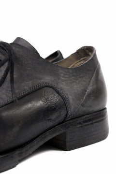 画像をギャラリービューアに読み込む, BORIS BIDJAN SABERI HORSE CULATTA SKIN DERBY SHOES / OBJECT DYED AND HAND-TREATED &quot;SHOE2.1&quot; (BLACK)