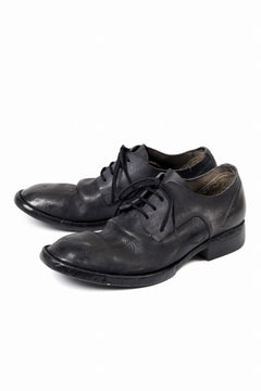 画像をギャラリービューアに読み込む, BORIS BIDJAN SABERI HORSE CULATTA SKIN DERBY SHOES / OBJECT DYED AND HAND-TREATED "SHOE2.1" (BLACK)
