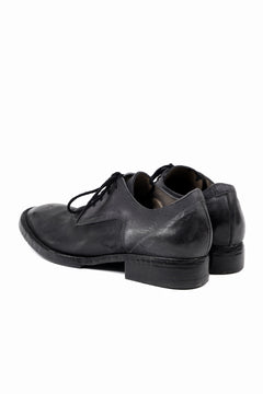 画像をギャラリービューアに読み込む, BORIS BIDJAN SABERI HORSE CULATTA SKIN DERBY SHOES / OBJECT DYED AND HAND-TREATED &quot;SHOE2.1&quot; (BLACK)