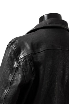 画像をギャラリービューアに読み込む, ISAMU KATAYAMA BACKLASH DOUBLE RIDERS JACKET "LIGHTNING" / GARMENT WASHED JP CALF (BLACK)