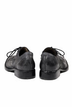 画像をギャラリービューアに読み込む, BORIS BIDJAN SABERI HORSE CULATTA SKIN DERBY SHOES / OBJECT DYED AND HAND-TREATED "SHOE2.1" (BLACK)
