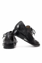画像をギャラリービューアに読み込む, BORIS BIDJAN SABERI HORSE CULATTA SKIN DERBY SHOES / OBJECT DYED AND HAND-TREATED "SHOE2.1" (BLACK)
