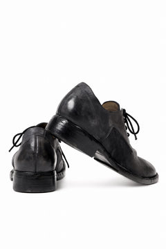 画像をギャラリービューアに読み込む, BORIS BIDJAN SABERI HORSE CULATTA SKIN DERBY SHOES / OBJECT DYED AND HAND-TREATED "SHOE2.1" (BLACK)