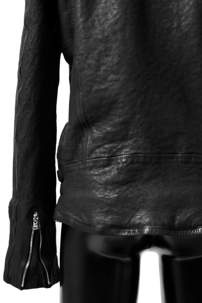 画像をギャラリービューアに読み込む, ISAMU KATAYAMA BACKLASH DOUBLE RIDERS JACKET "LIGHTNING" / GARMENT WASHED JP CALF (BLACK)