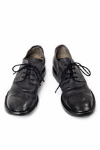 画像をギャラリービューアに読み込む, BORIS BIDJAN SABERI HORSE CULATTA SKIN DERBY SHOES / OBJECT DYED AND HAND-TREATED "SHOE2.1" (BLACK)