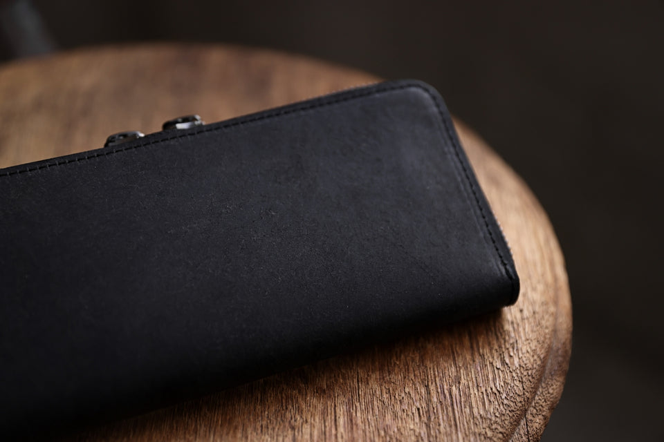 画像をギャラリービューアに読み込む, Portaille ROUND ZIP LONG WALLET / PUEBLO (BLACK)