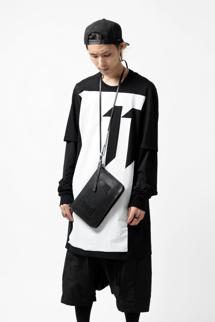 画像をギャラリービューアに読み込む, BORIS BIDJAN SABERI WALLETBAG / VEG TAN HORSE SKIN &quot;WALLETBAG-F251&quot; (BLACK)