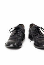 画像をギャラリービューアに読み込む, BORIS BIDJAN SABERI HORSE CULATTA SKIN DERBY SHOES / OBJECT DYED AND HAND-TREATED "SHOE2.1" (BLACK)