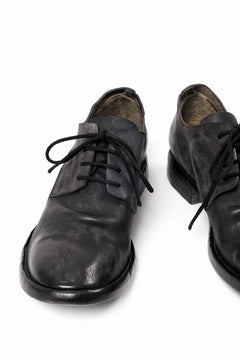画像をギャラリービューアに読み込む, BORIS BIDJAN SABERI HORSE CULATTA SKIN DERBY SHOES / OBJECT DYED AND HAND-TREATED "SHOE2.1" (BLACK)