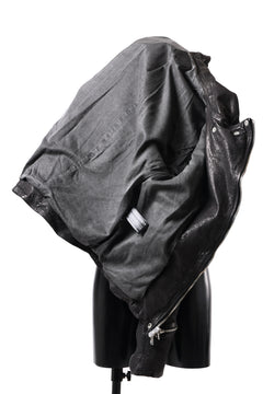 画像をギャラリービューアに読み込む, ISAMU KATAYAMA BACKLASH DOUBLE RIDERS JACKET "LIGHTNING" / GARMENT WASHED JP CALF (BLACK)