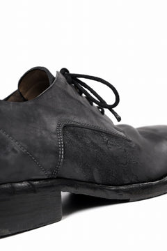 画像をギャラリービューアに読み込む, BORIS BIDJAN SABERI HORSE CULATTA SKIN DERBY SHOES / OBJECT DYED AND HAND-TREATED &quot;SHOE2.1&quot; (BLACK)