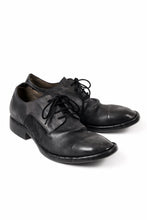 画像をギャラリービューアに読み込む, BORIS BIDJAN SABERI HORSE CULATTA SKIN DERBY SHOES / OBJECT DYED AND HAND-TREATED "SHOE2.1" (BLACK)