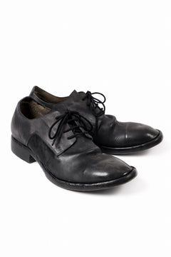 画像をギャラリービューアに読み込む, BORIS BIDJAN SABERI HORSE CULATTA SKIN DERBY SHOES / OBJECT DYED AND HAND-TREATED &quot;SHOE2.1&quot; (BLACK)