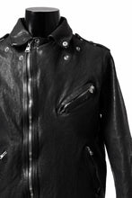 画像をギャラリービューアに読み込む, ISAMU KATAYAMA BACKLASH DOUBLE RIDERS JACKET "RELAX" / GARMENT WASHED JP CALF (BLACK)