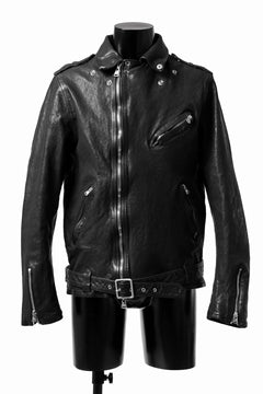 画像をギャラリービューアに読み込む, ISAMU KATAYAMA BACKLASH DOUBLE RIDERS JACKET "RELAX" / GARMENT WASHED JP CALF (BLACK)