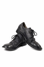 画像をギャラリービューアに読み込む, BORIS BIDJAN SABERI HORSE CULATTA SKIN DERBY SHOES / OBJECT DYED AND HAND-TREATED "SHOE2.1" (BLACK)